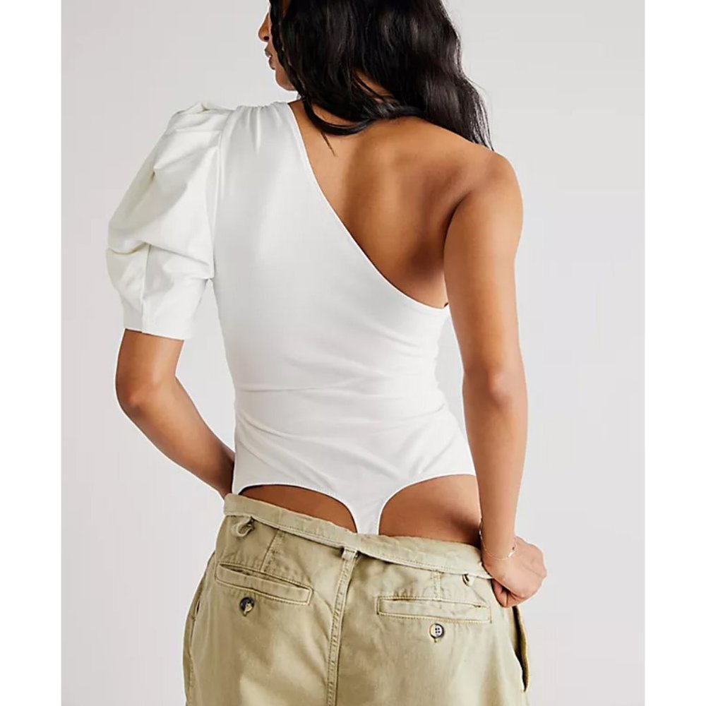 🎉LAST CHANCE🎉 FREE PEOPLE Somethin Bout You Solid Bodysuit / Ivory - Picture 8 of 10
